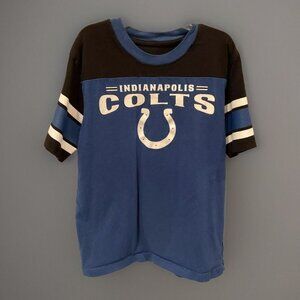 Indianapolis Colts NFL Apparel Blue Tee Shirt Horseshoe Boys Size Medium